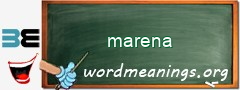 WordMeaning blackboard for marena